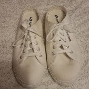 Superga White Mule Sneakers